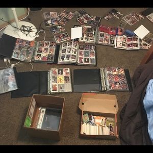 Baseball, basketball, and football cards